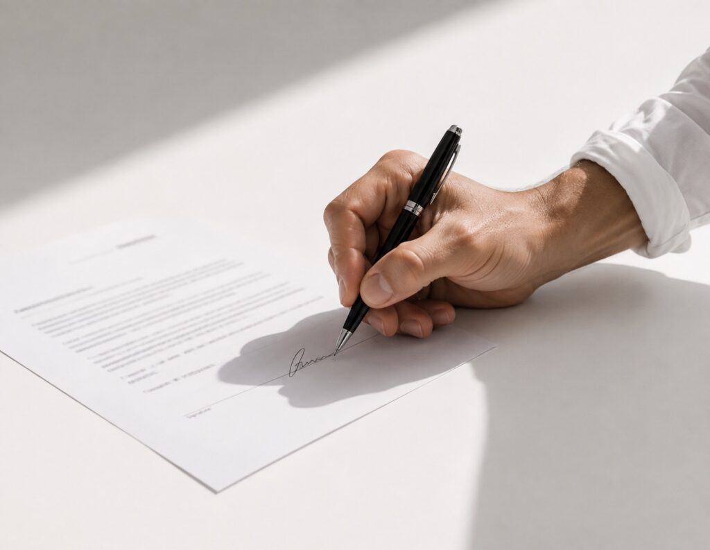 Unterzeichnung der Vereinbarung zur laufenden WordPress-Betreuung