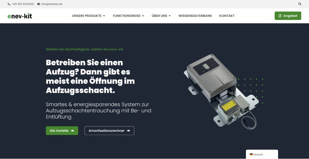 enev-kit Website nach dem Relaunch