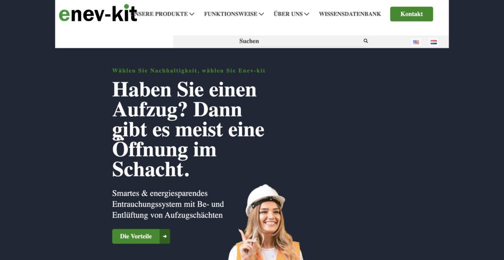 enev-kit Website vor dem Relaunch